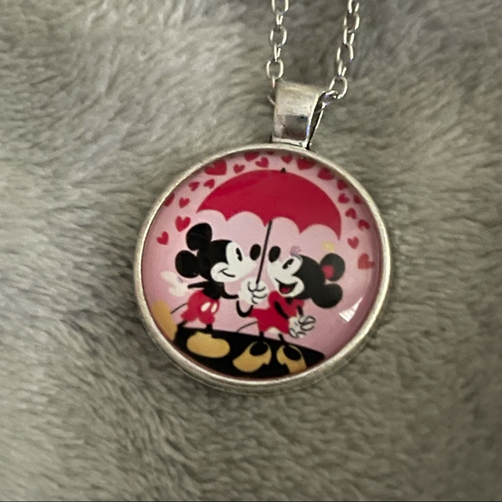 🆕 Disney Rainy Day Mickey & Minnie Mouse Necklace - Picture 5 of 12